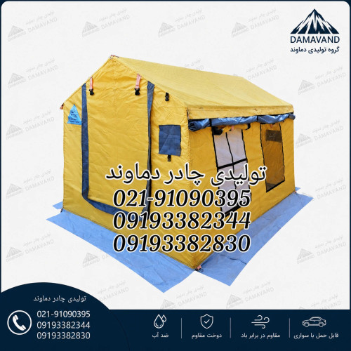 چادر اسکلتی ۶ متری سایباندار دماوند با پارچه برنو بلیزر و پوش دوم ضدآب