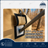 نمای بخاری چادر ۹ متری برزنت گلشن مدل VIP Plus دماوند همراه پوشش دوم و سایبان بغل مناسب کمپینگ و طبیعتگردی